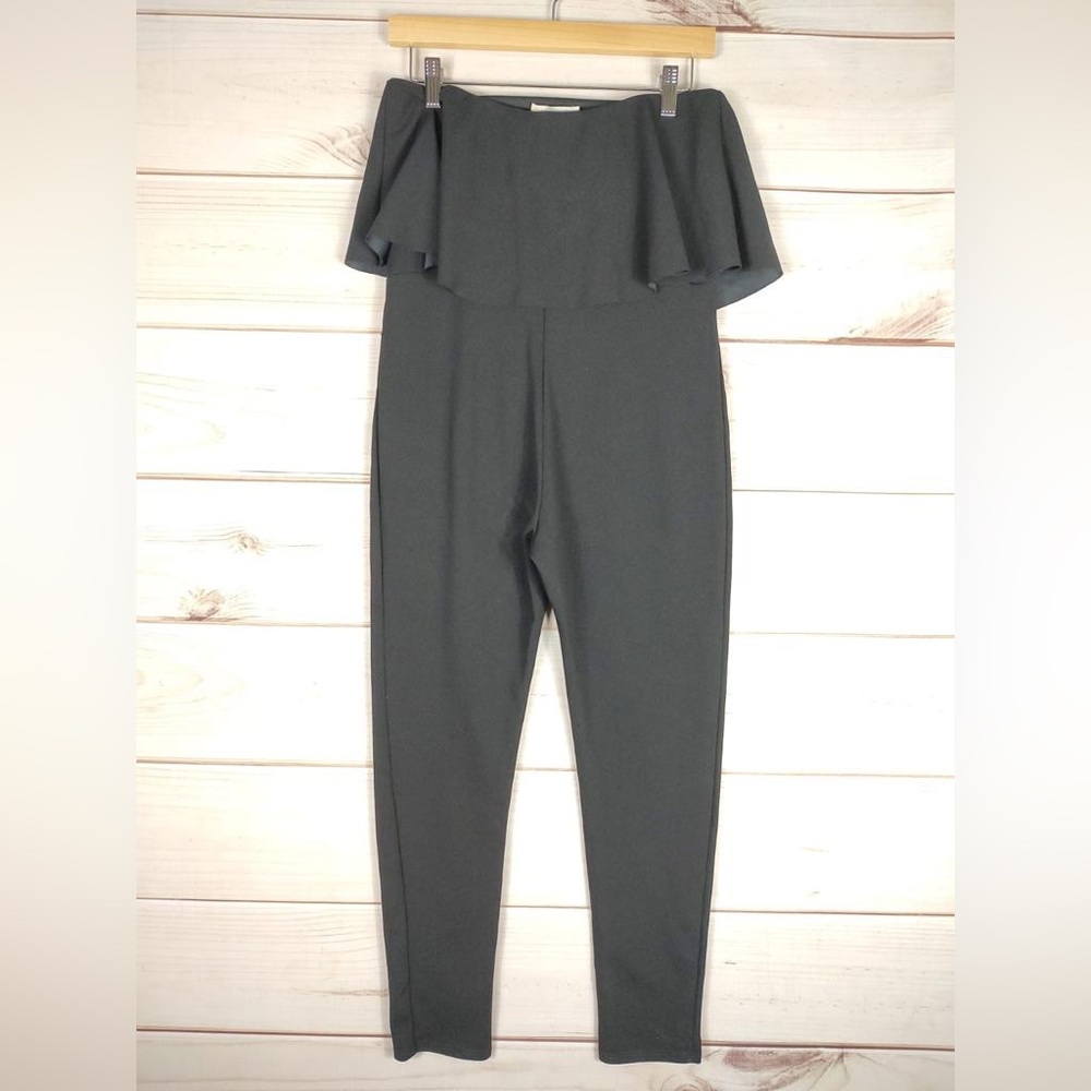 Mind Code M Jumpsuit Womans Black Strapless With … - image 1